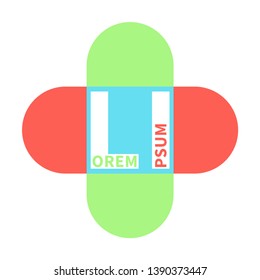 abstract logo rich in color lorem ipsum vector