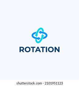 rotación de logotipo abstracto, concepto de flecha