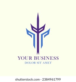 abstract logo, rune symbol tribal logo template for business