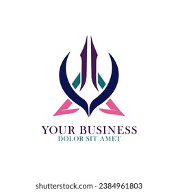 abstract logo, rune symbol tribal logo template for business
