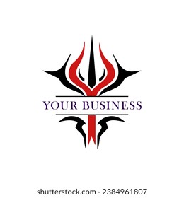 abstract logo, rune symbol tribal logo template for business