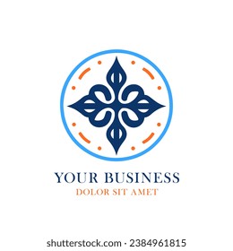 abstract logo, rune symbol tribal logo template for business