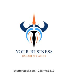 abstract logo, rune symbol tribal logo template for business