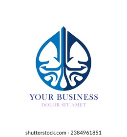abstract logo, rune symbol tribal logo template for business