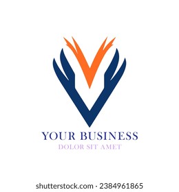 abstract logo, rune symbol tribal logo template for business