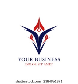 abstract logo, rune symbol tribal logo template for business
