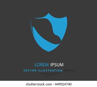 Abstract logo security company. vector shield for protection, illustration