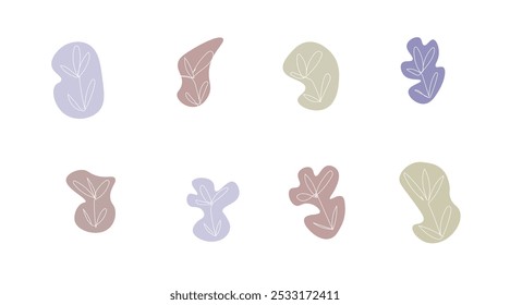 Satz von Blumensymbolen im einfachen Stil. Vektorgrafik von Blumen auf weißem Hintergrund