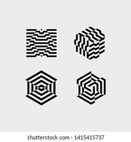 Abstract logo set. Modern style