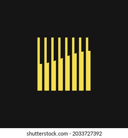 abstract logo of several bridges forming a square