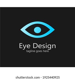 abstract logo shaped blue eyes