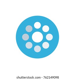 Abstract logo sign surveillance camera video monitoring in minimalism design vector