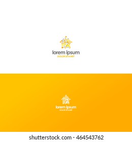 Abstract Logo Smart House Yellow