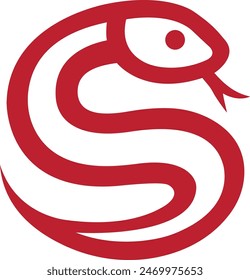 a abstract logo of a snake