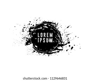 Abstract Logo Splash Paint Brush Grunge Background