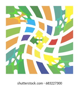 Abstract logo of squares on white background vector