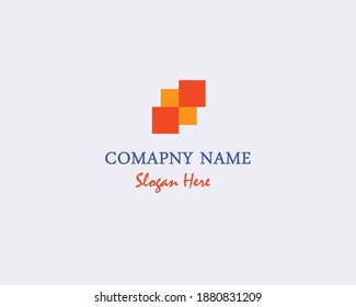 Resumen logotipo cuadrado estilo casa decoración interior icono del logotipo vectorial