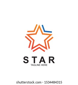 Abstract logo star design. Icon star vector template