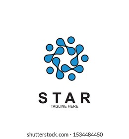Abstract logo star design. Icon star vector template