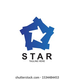 Abstract logo star design. Icon star vector template