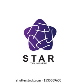 Abstract logo star design. Icon star vector template