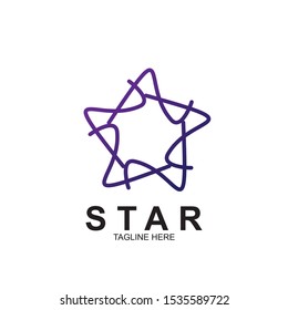 Abstract logo star design. Icon star vector template