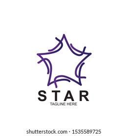 Abstract logo star design. Icon star vector template