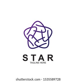Abstract logo star design. Icon star vector template