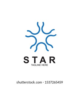 Abstract logo star design. Icon star vector template