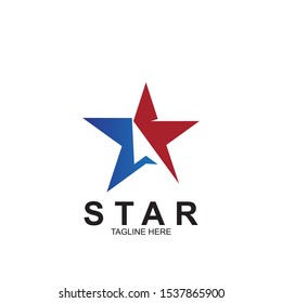 Abstract logo star design. Icon star vector template