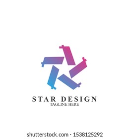 Abstract logo star design. Icon star vector template