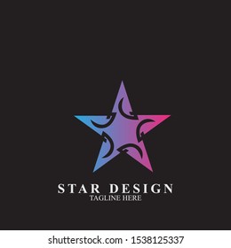 Abstract logo star design. Icon star vector template