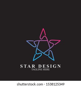 Abstract logo star design. Icon star vector template