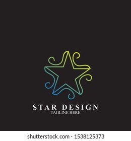 Abstract logo star design. Icon star vector template