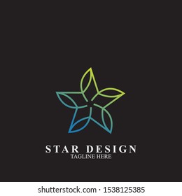 Abstract logo star design. Icon star vector template