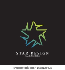 Abstract logo star design. Icon star vector template