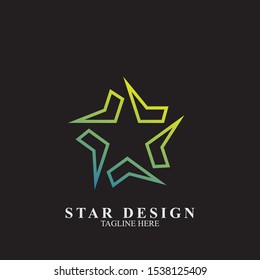 Abstract logo star design. Icon star vector template
