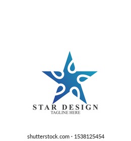 Abstract logo star design. Icon star vector template