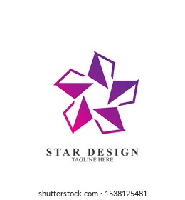 Abstract logo star design. Icon star vector template