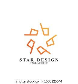 Abstract logo star design. Icon star vector template