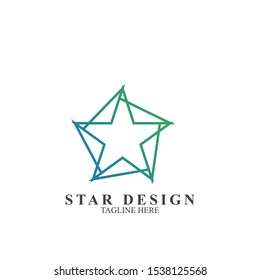 Abstract logo star design. Icon star vector template
