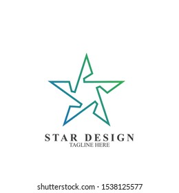 Abstract logo star design. Icon star vector template