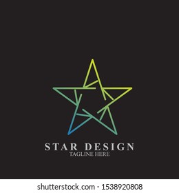 Abstract logo star design. Icon star vector template