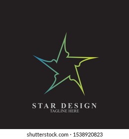 Abstract logo star design. Icon star vector template