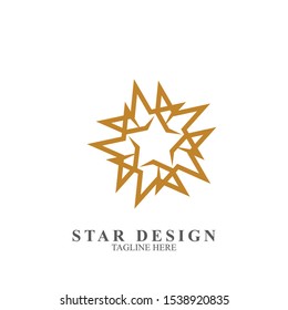 Abstract logo star design. Icon star vector template