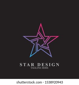 Abstract logo star design. Icon star vector template