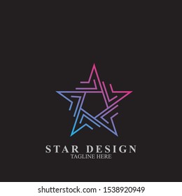 Abstract logo star design. Icon star vector template