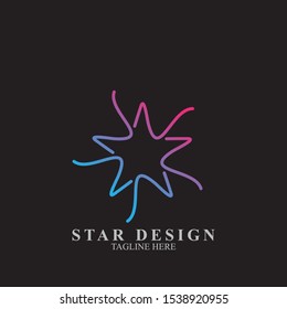 Abstract logo star design. Icon star vector template