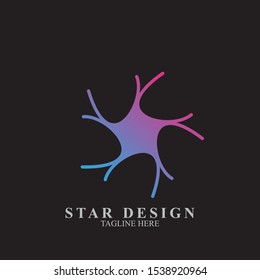 Abstract logo star design. Icon star vector template
