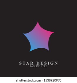 Abstract logo star design. Icon star vector template